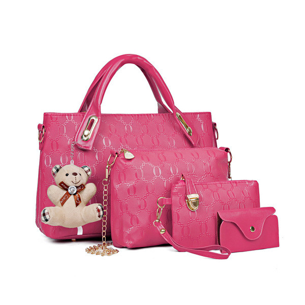 2025 new fashion leisure bear four-piece mother-and-child bag shoulder crossbody handbag