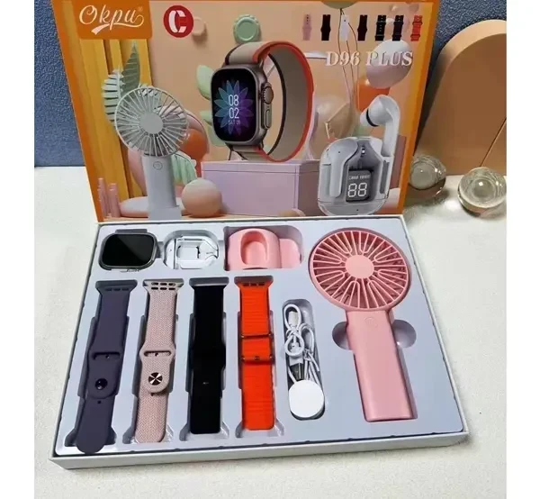 D96PLUS smart watch with mini fan bluetooth headset
