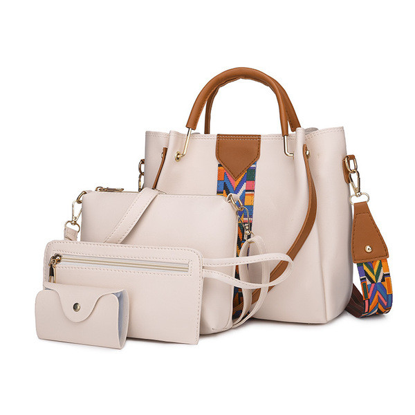 bag European and American cross-border tote women's bag 2025 new hand-held single shoulder retro four-piece messenger bag