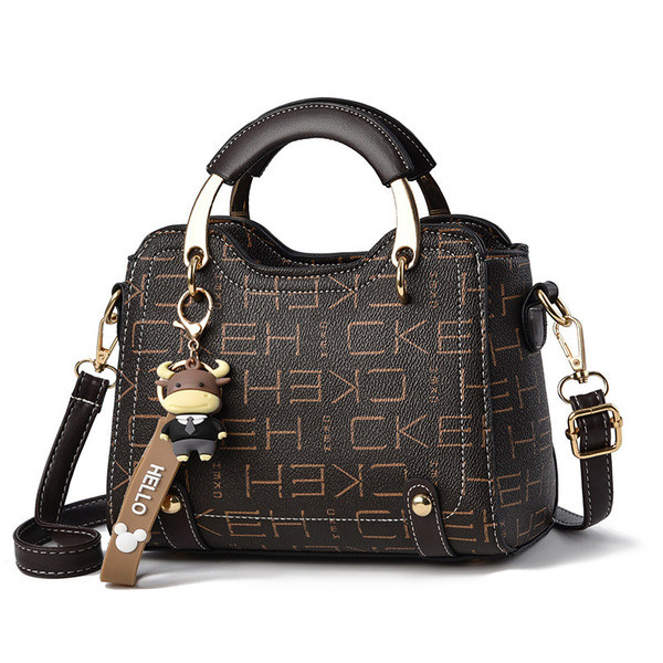 2025 new fashion Korean style simple and atmospheric handbags for women with printed letters one-shoulder crossbody bag