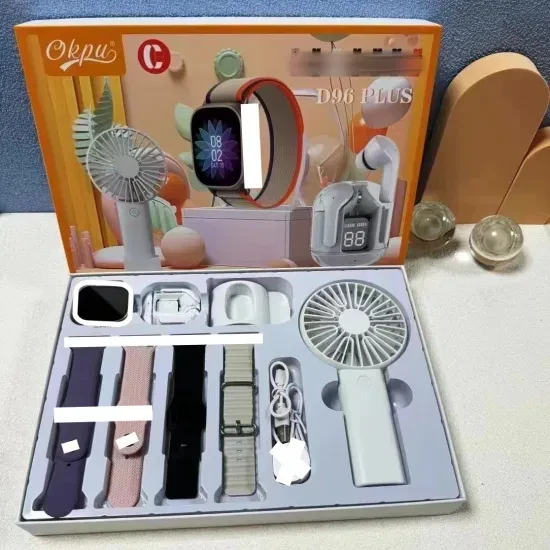 D96PLUS smart watch with mini fan bluetooth headset